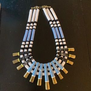 Baublebar Blue Gold and Black Statement Necklace